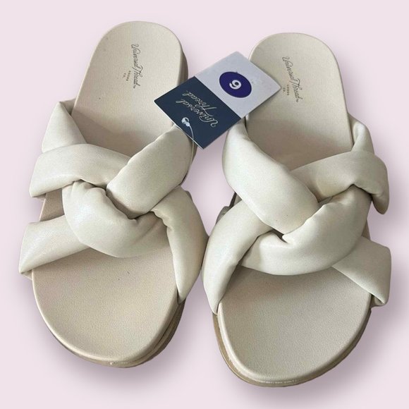 Women's Cosette Padded Slide Sandals - Universal Threads - Cream - FREE SHIP - Picture 2 of 2